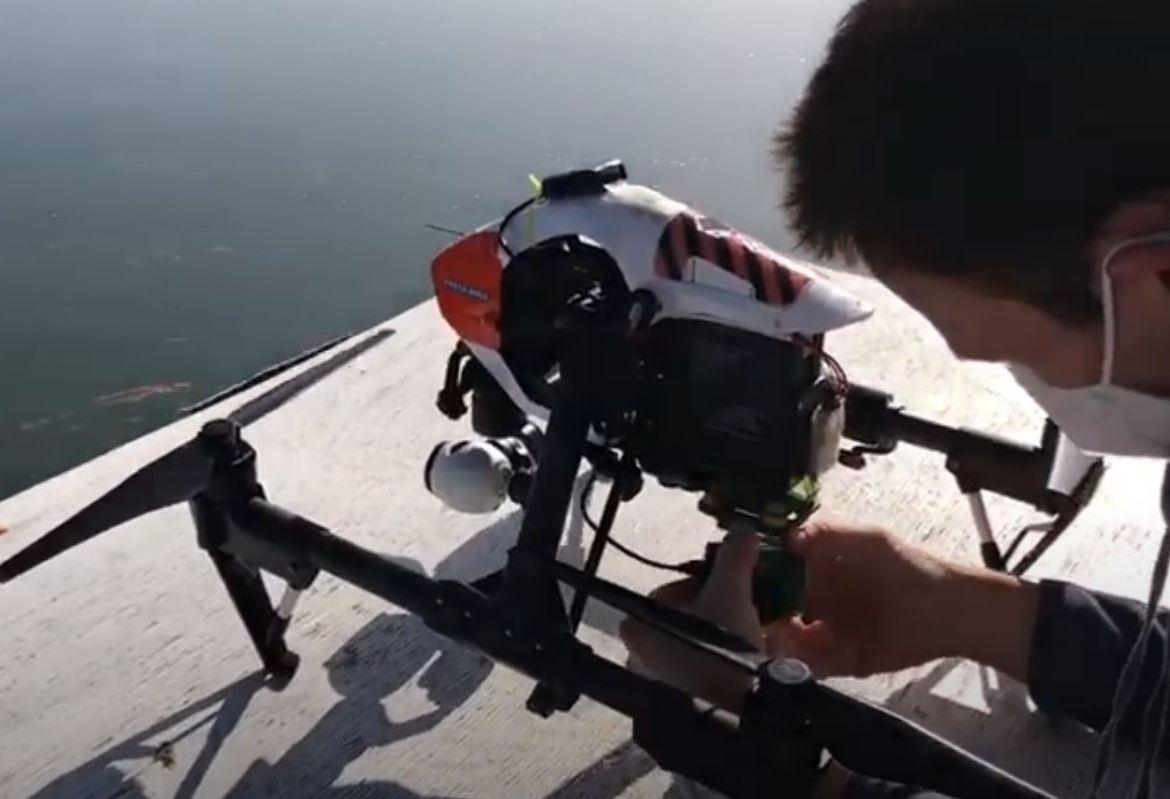 Bloowater project sampling activities on lake Albano (February 2021)